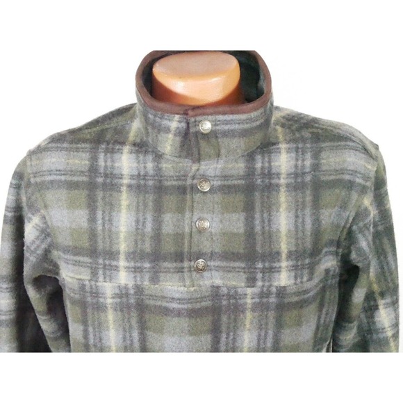 John Wayne Green Gray Fleece Pullover Small Polyester - Picture 2 of 11